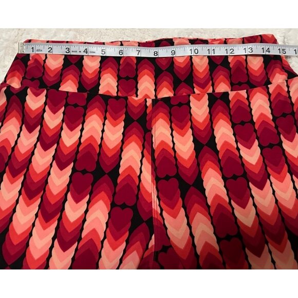 LuLaRoe Tall & Curvy Heart Leggings Polyester Blend Women's Waist Size 30/32" - Picture 5 of 11